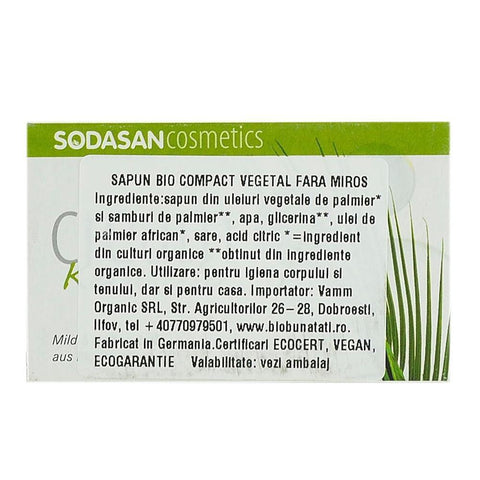 Sapun Solid Compact Neutru Sodasan, bio, 100 g