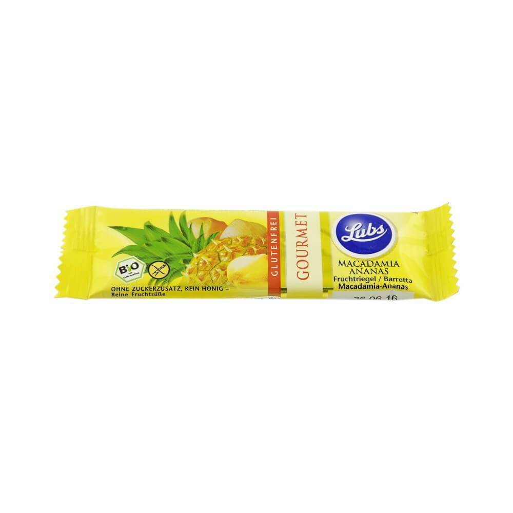 Baton cu macadamia si ananas fara gluten, bio, 40g - Republica BIO