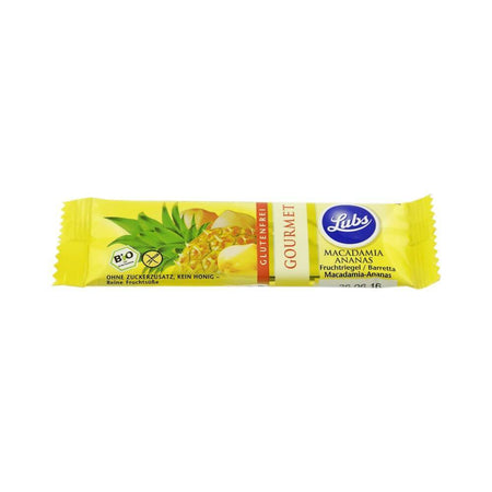 Baton cu macadamia si ananas fara gluten, bio, 40g - Republica BIO