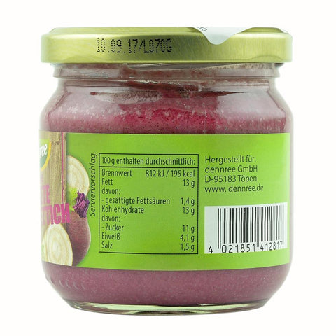 Pate vegetal cu sfecla rosie si hrean, bio, 180g