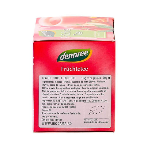 Ceai de fructe, bio, 1,5g x 20 plicuri - Republica BIO