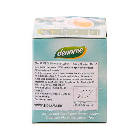 Ceai verde cu iasomie, bio, 1,5g x 20 plicuri - Republica BIO
