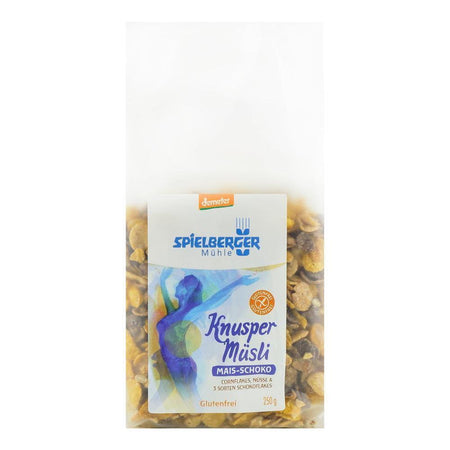 Musli crocant cu porumb si ciocolata fara gluten Demeter Spielberger, bio, 250 g