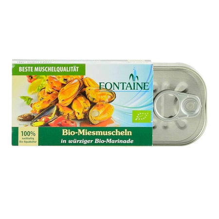 Midii in sos picant Fontaine, bio, 120 g