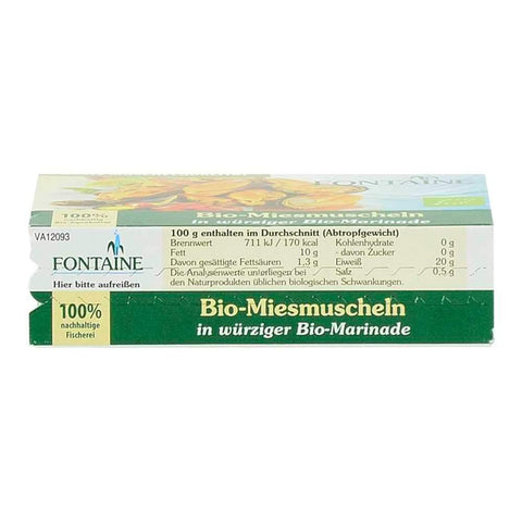 Midii in sos picant Fontaine, bio, 120 g