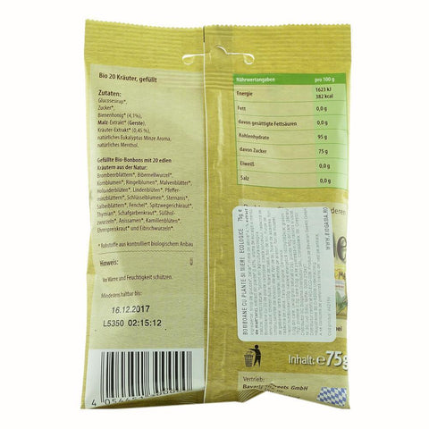 Bomboane cu plante si miere, bio, 75g - Republica BIO