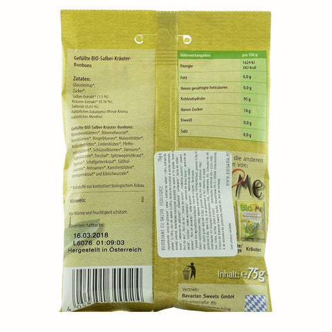 Bomboane cu salvie, bio, 75g - Republica BIO