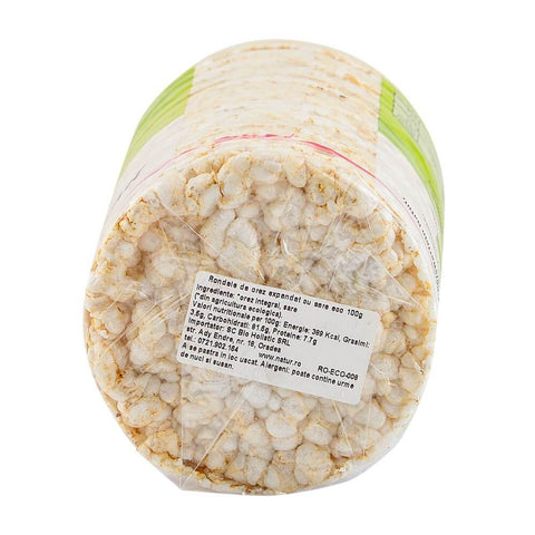 Rondele de Orez Integral Expandat cu Sare Bio 100g