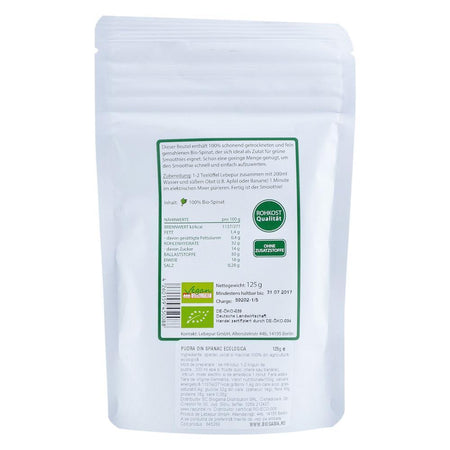 Pudra din spanac, Lebepur, bio, 125 g