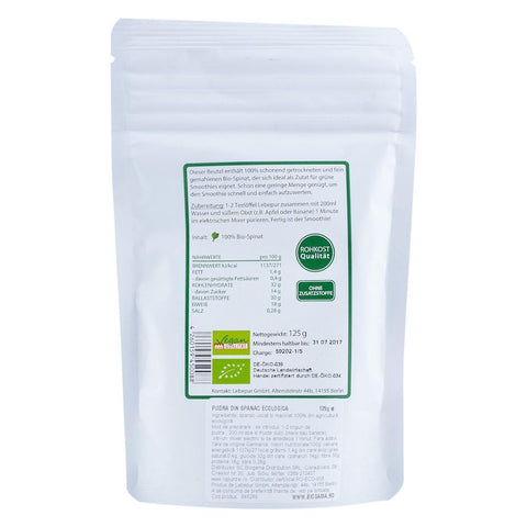 Pudra din spanac, Lebepur, bio, 125 g