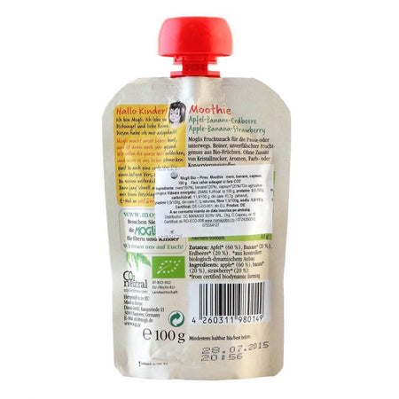 Piure din Fructe de Mere, Banane, Capsuni 100g