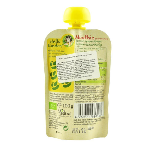 Piureuri din Fructe de Banane, Guava, Mango 100g