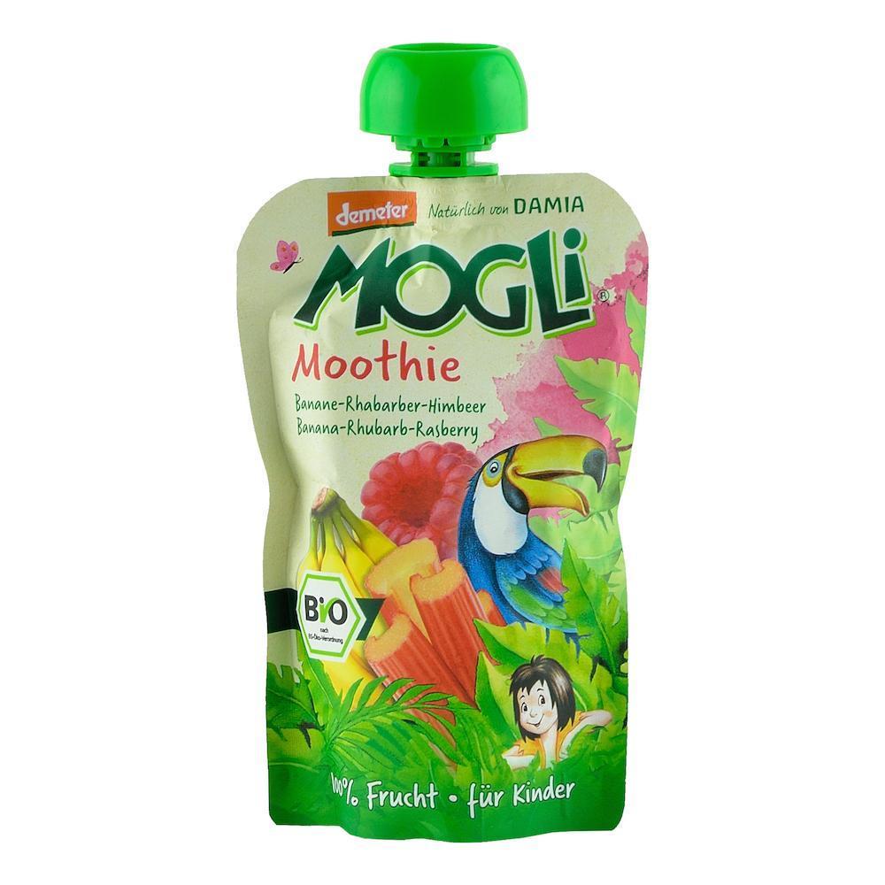 Piure de Fructe Mogli cu Rubarba si Zmeura, bio, 100 g