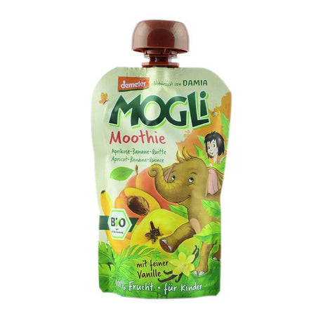 Piureuri din fructe de caise, banane, gutui, bio, 100 gr