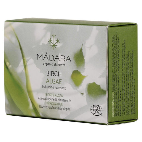 Sapun de fata echilibrant Madara cu alge si mesteacan, bio, 70 g