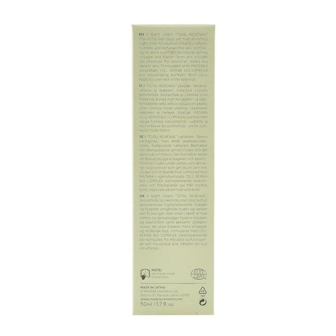 Crema de noapte Time Miracle Total Renewal Madara, bio, 50 ml - Republica BIO