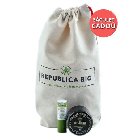 Tandrete BIO, saculet cadou cu produse Akoma Skincare si Urtekram, 2 produse