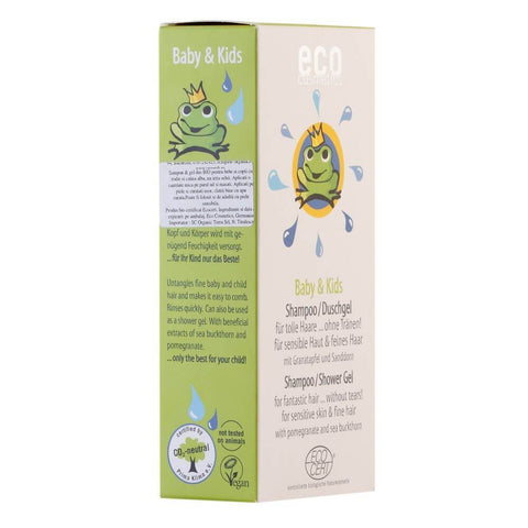 Sampon si gel de dus pentru bebelusi, cu rodie si catina alba, Ecocosmetics, bio, 200 ml