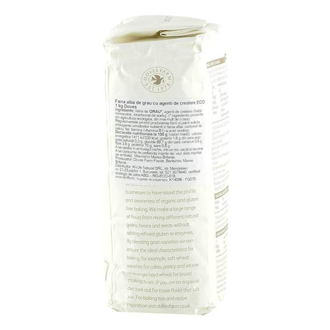 Faina alba de grau cu agenti de crestere Dove's Farm, bio, 1 kg