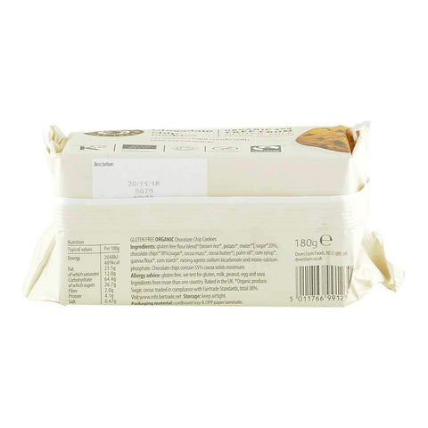 Biscuiti cu bucati de ciocolata fara gluten Dove's Farm, bio, 180 g