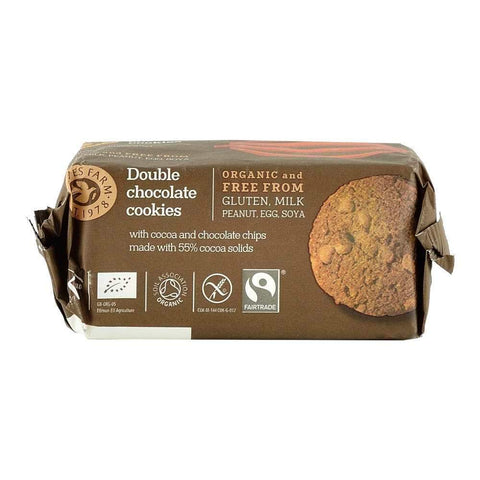 Biscuiti cu dubla ciocolata fara gluten Dove's Farm, bio, 180 g
