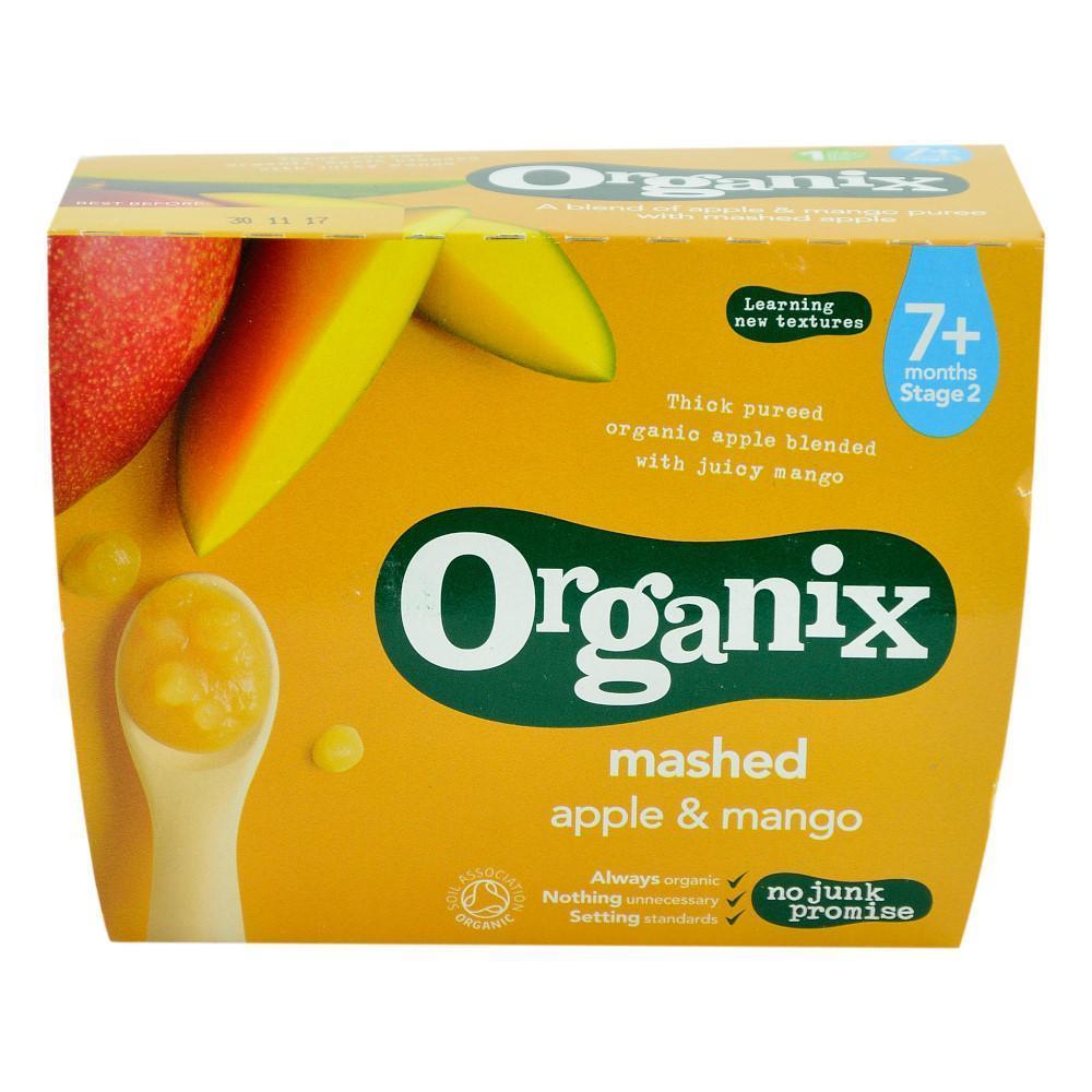 Piure Organix Pulpa de Mere si Mango, de la 7 luni, bio, 4x95 g