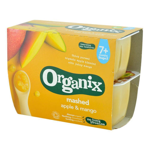 Piure Organix Pulpa de Mere si Mango, de la 7 luni, bio, 4x95 g