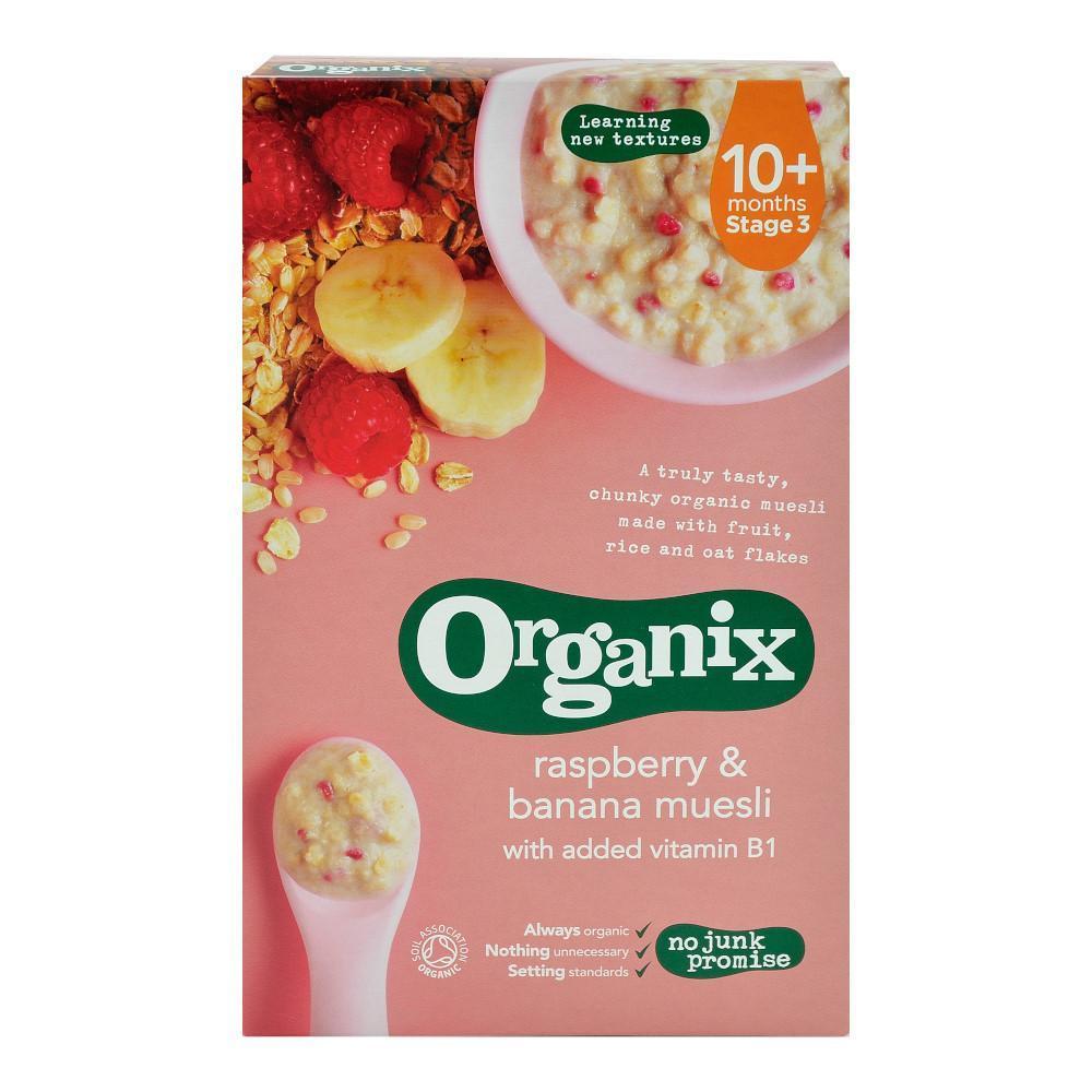 Cereale Organix Muesli cu Zmeura si Banane, de la 10 luni, bio, 200 g
