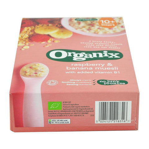 Cereale Organix Muesli cu Zmeura si Banane, de la 10 luni, bio, 200 g