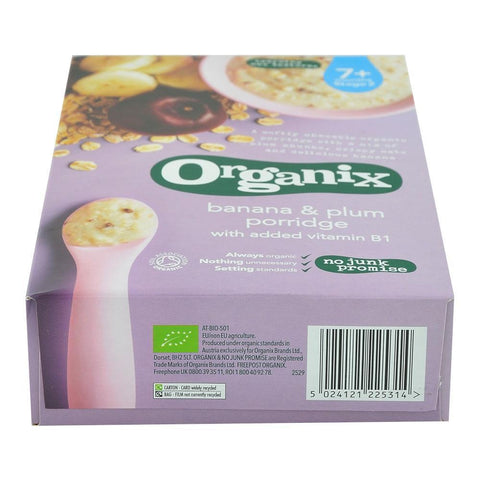 Cereale Organix din Ovaz si Orez cu Banane si Prune, de la 7 luni, bio, 200 g