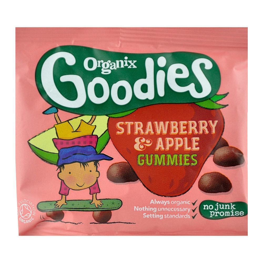 Jeleuri Organix Goodies Gummies din Mere si Capsuni, de la 12 luni, bio, 12 g