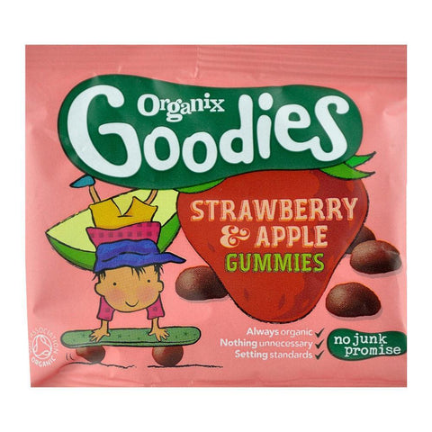 Jeleuri Organix Goodies Gummies din Mere si Capsuni, de la 12 luni, bio, 12 g
