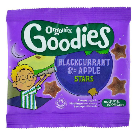 Jeleuri Organix Goodies Stelute din Mere si Coacaze, de la 12 luni, bio, 12 g
