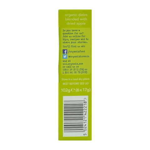 Batoane Organix Goodies din fructe cu Mere si Curmale, de la 12 luni, bio, 6x17 g