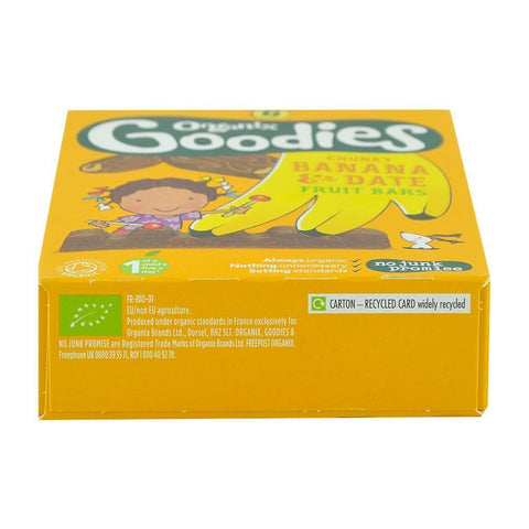 Batoane Organix Goodies din fructe cu Banane si Curmale, de la 12 luni, bio, 6x17 g