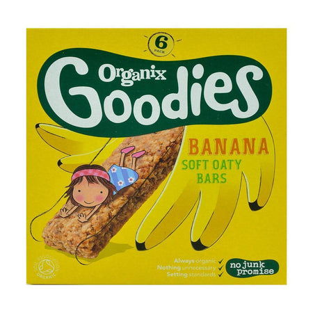 Batoane Organix Goodies din cereale cu Mere si Banane, de la 12 luni, bio, 6x30 g