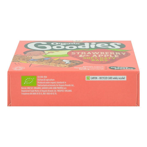 Batoane Organix Goodies din cereale cu Mere si Capsuni, de la 12 luni, bio, 6x30 g