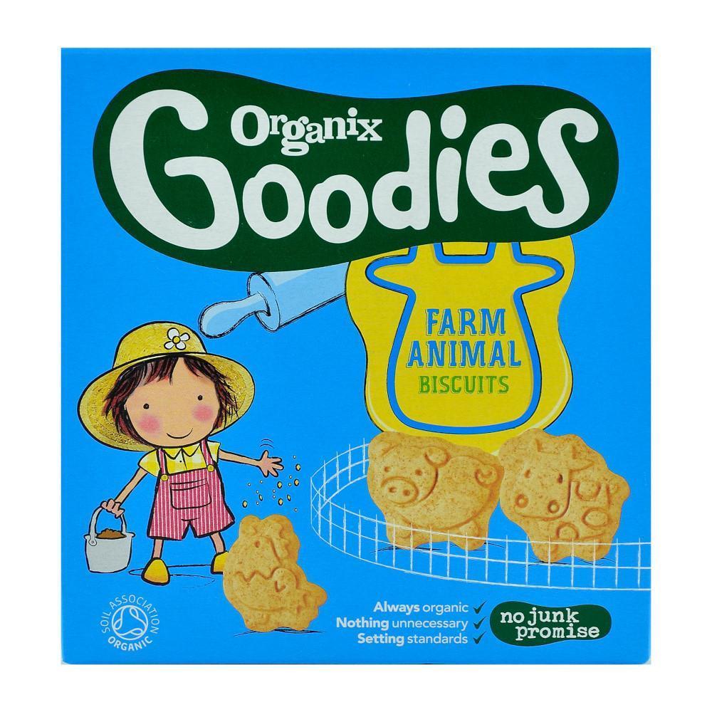 Biscuiti Organix Goodies Animale, de la 12 luni, bio, 100 g