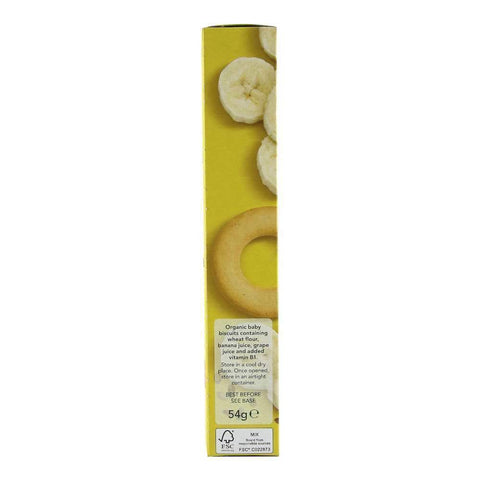 Biscuiti Organix Finger cu Banane pentru Bebelusi, de la 10 luni, bio, 54 g
