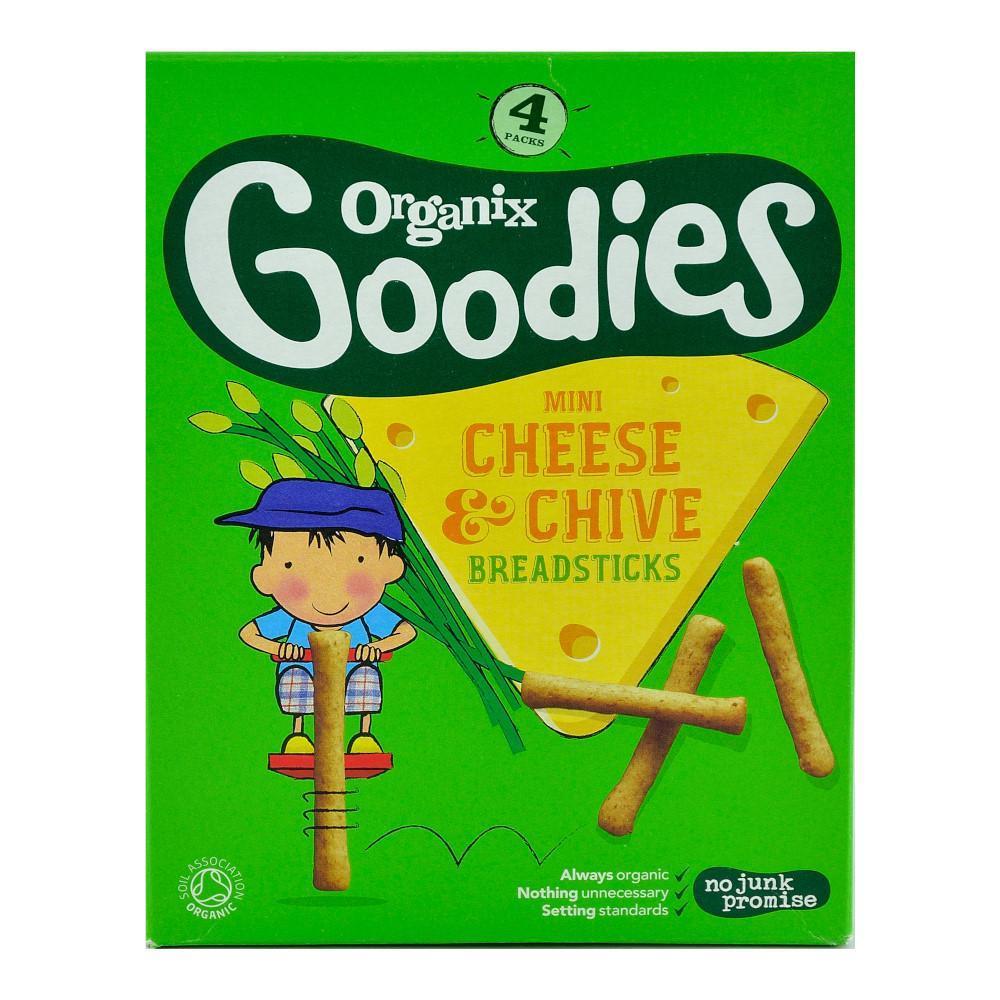 Mini Stixuri Organix Goodies cu Cascaval si Arpagic, de la 12 luni, bio, 4x20 g
