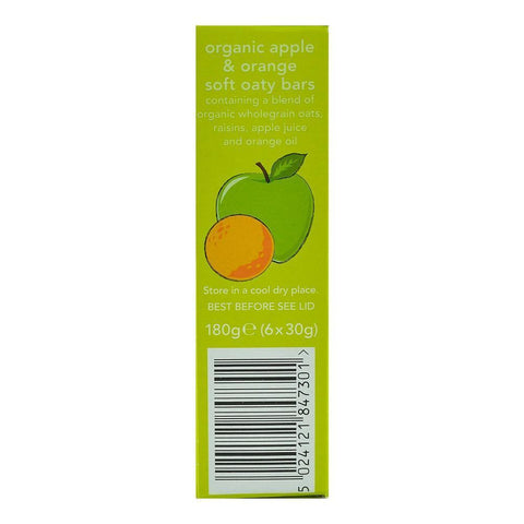Batoane Organix Goodies din cereale cu Mere si Portocale, de la 12 luni, bio, 6x30 g