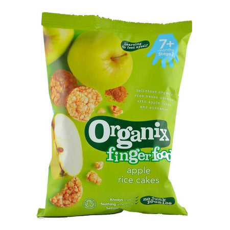 Rondele Organix Finger din Orez expandat cu Mere, de la 7 luni, 50 g