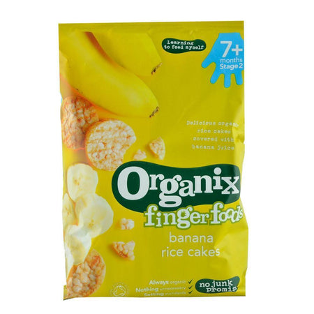 Rondele Organix Finger din Orez expandat cu Banane, de la 7 luni, bio, 50 g