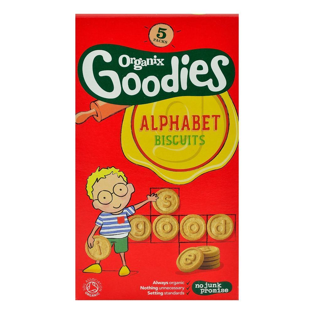 Biscuiti Organix Goodies Alfabet, de la 12 luni, bio, 5x25 g