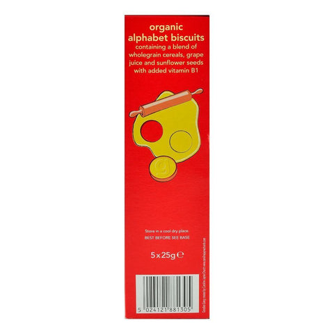 Biscuiti Organix Goodies Alfabet, de la 12 luni, bio, 5x25 g