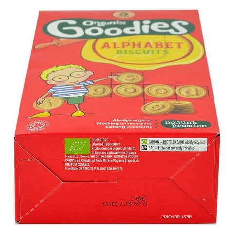 Biscuiti Organix Goodies Alfabet, de la 12 luni, bio, 5x25 g