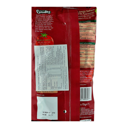 Snack Organix Goodies Figurine X si O din Porumb expandat cu Rosii , de la 12 luni, bio, 4x15 g