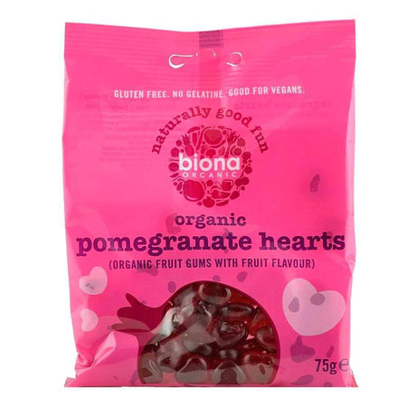 Jeleuri Inimioare cu rodie fara gluten Biona, bio, 75 g