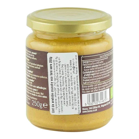 Unt de Arahide Crocant fara sare Biona, bio, 250 g