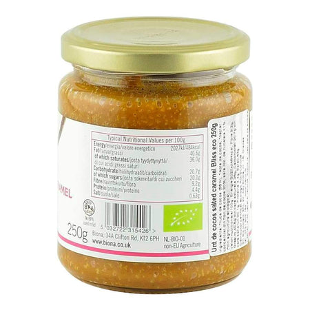 Unt de Cocos cu Sare de Himalaya si Caramel BLISS Biona, bio, 250 g